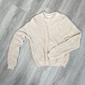 Abound Beige Crewneck Knit Sweater